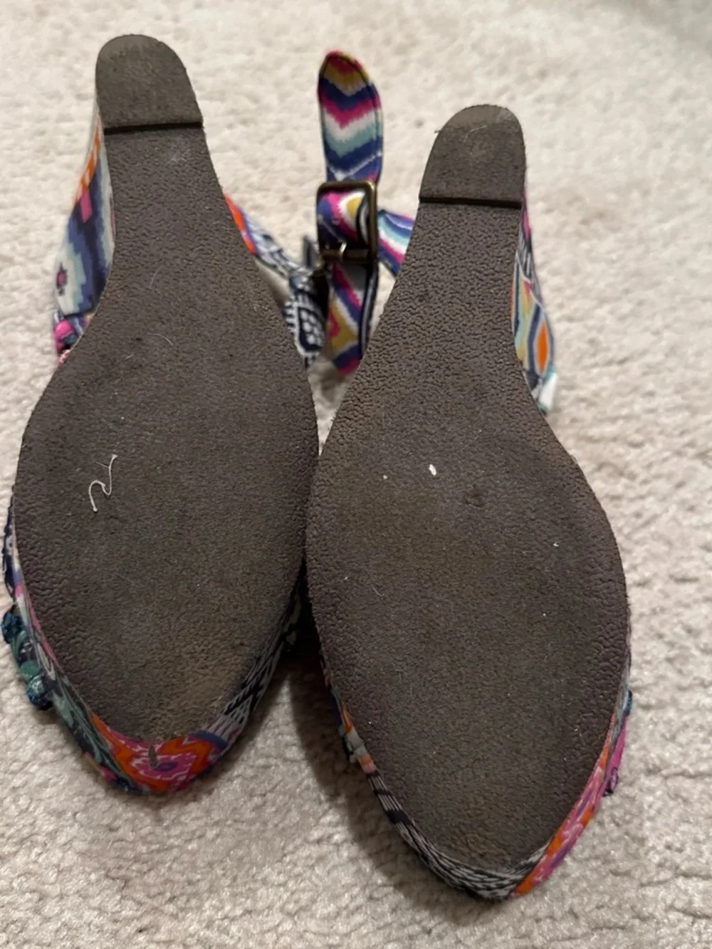 Steve Madden Multicolor Aztec Print Wedge Sandals
